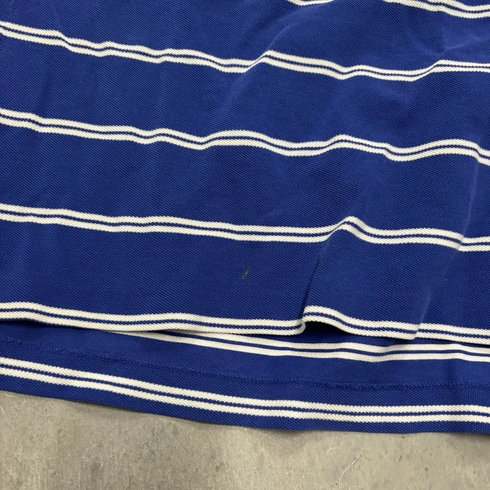 Polo Ralph Lauren Striped Polo Shirt Short‎ Sleeve Mens Size XL Blue White